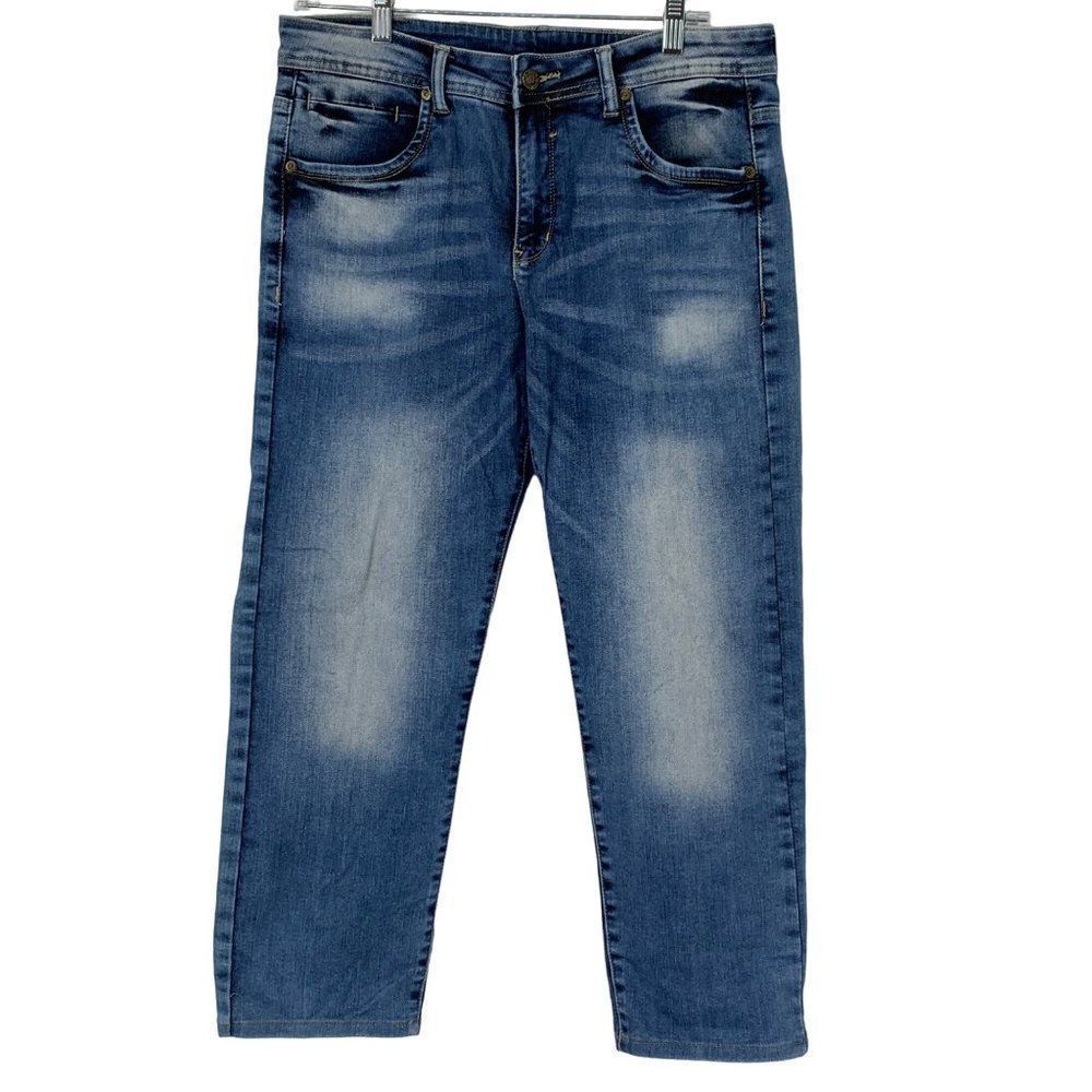 Mens Bench OJ Jeans 32 x 25 Short Cropped Stretch Relaxed Leg 2736